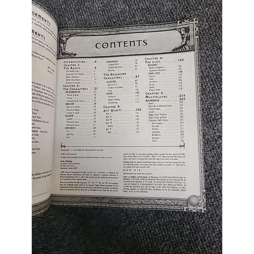 Vintage Diablo II (2) The Only Official Strategy Guide By Bart Farkas / Brady